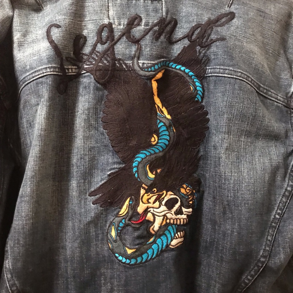 Legend embroidered Jean jacket